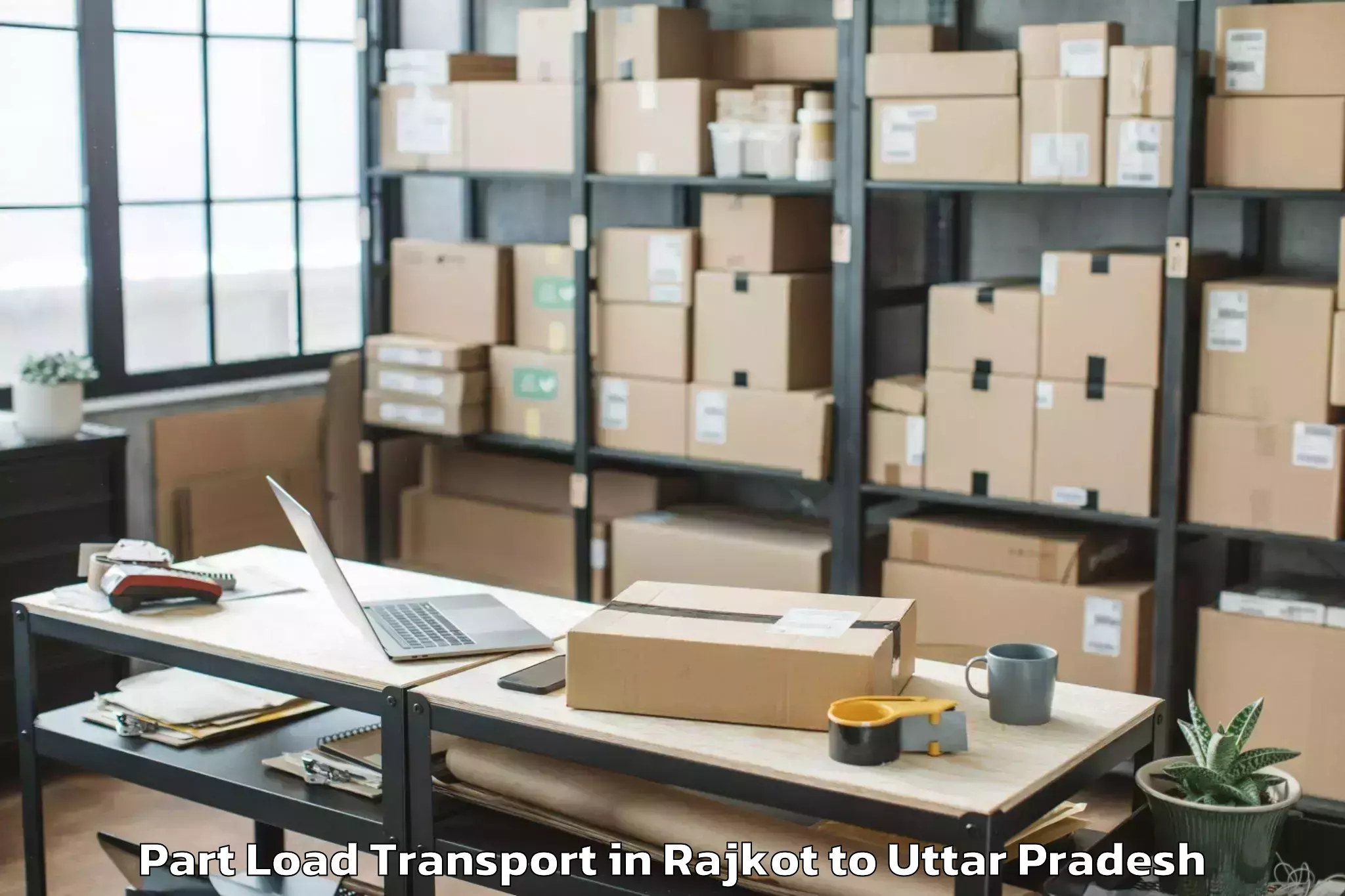 Book Rajkot to Misrikh Part Load Transport Online